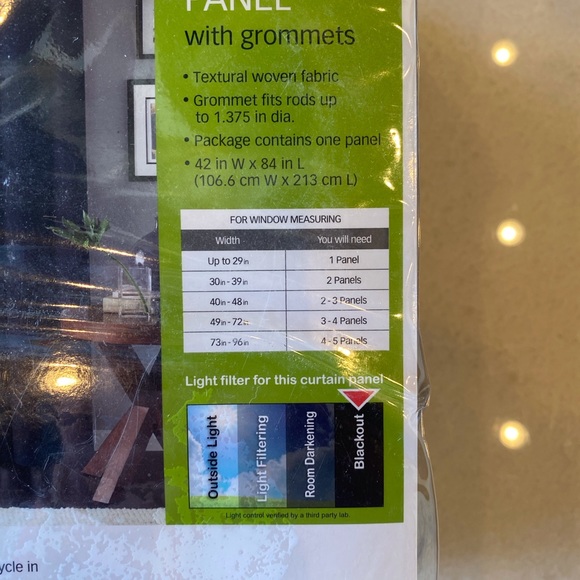 NWT Carson ColorDrift 42”x84” Blackout Blue Drapery Panel with Gromments - Picture 3 of 3